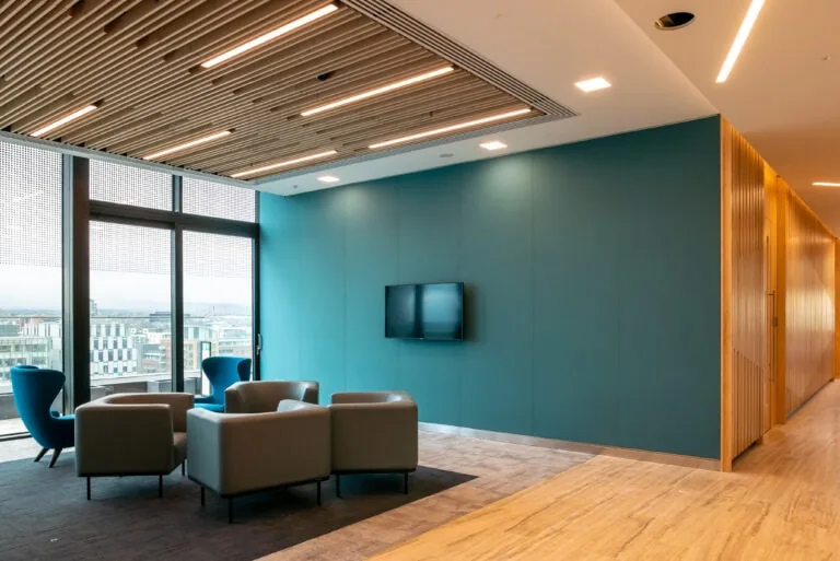 Acoustic Wall Panel: Vibe Bass installed on a waiting room