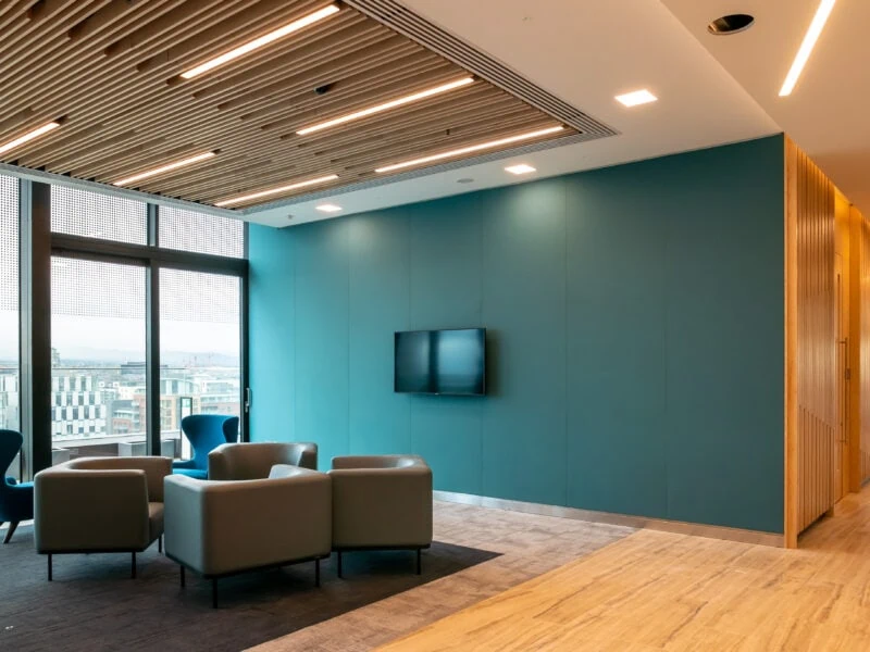 Acoustic Wall Panel: Vibe Bass installed on a waiting room