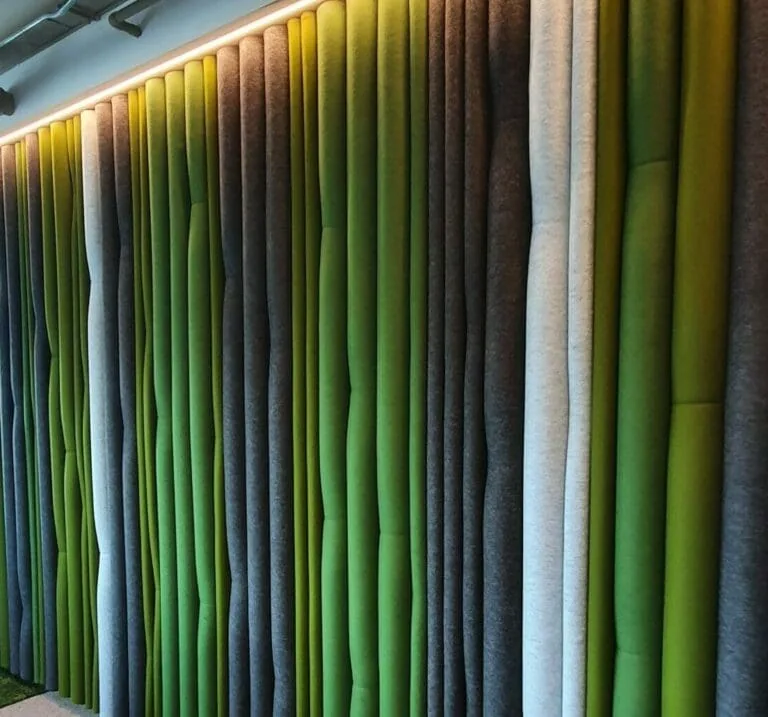 Acoustic Wall Panel with forest pattern in asymmetrical shapes