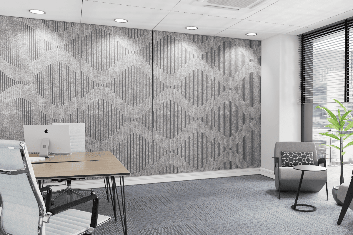Acoustic Panels: Vision Vibe calmtone laserCollection curved stripes 1